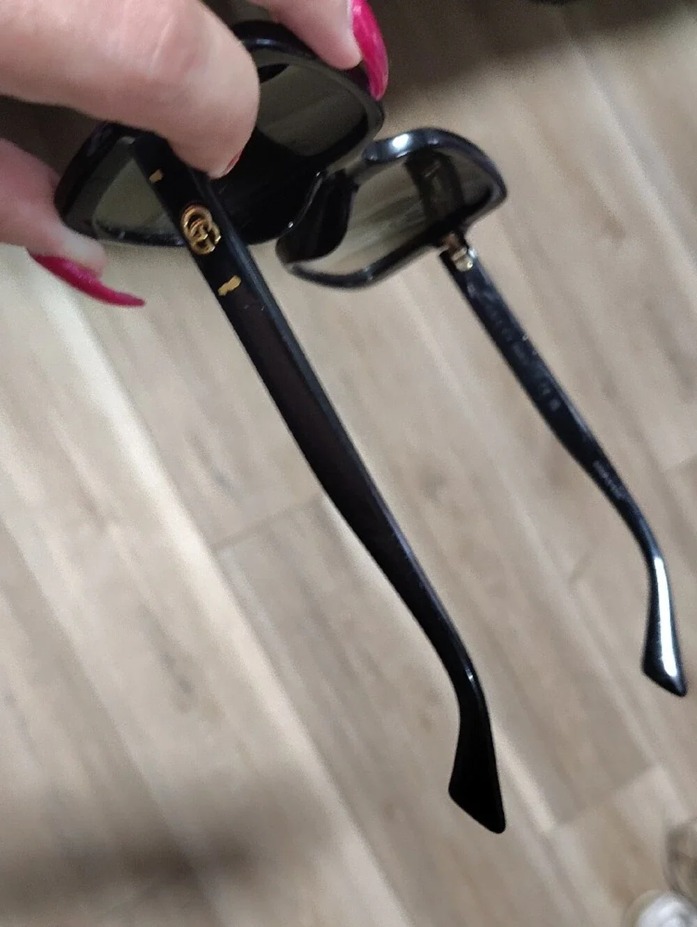 Gucci Black Oversized Square Women's Sunglasses
